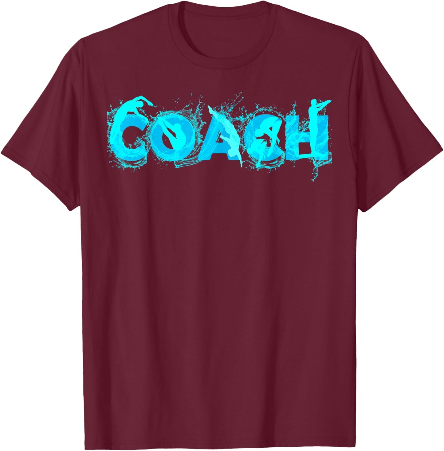 Platform Diving Coach Gift Springboard Diving Trainer T-Shirt - T-Shirt | Maroon