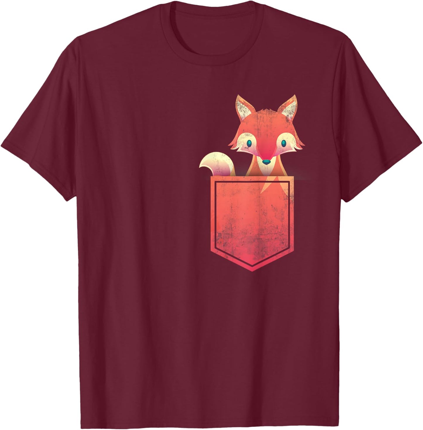Nature Forest Animal Gift Cute Animal Fox T-Shirt - T-Shirt | Maroon