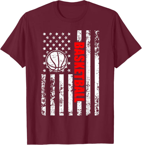 Patriotic US American Flag Basketball
