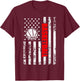 Patriotic US American Flag Basketball T-Shirt - T-Shirt | Maroon