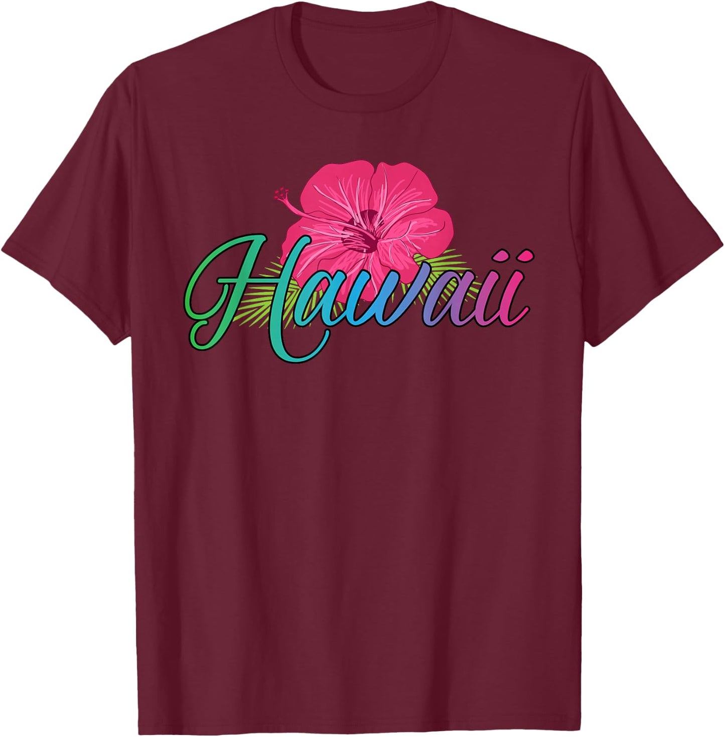Aloha Hawaii from the island - Feel the Aloha Flower Spirit! T-Shirt - T-Shirt | Maroon
