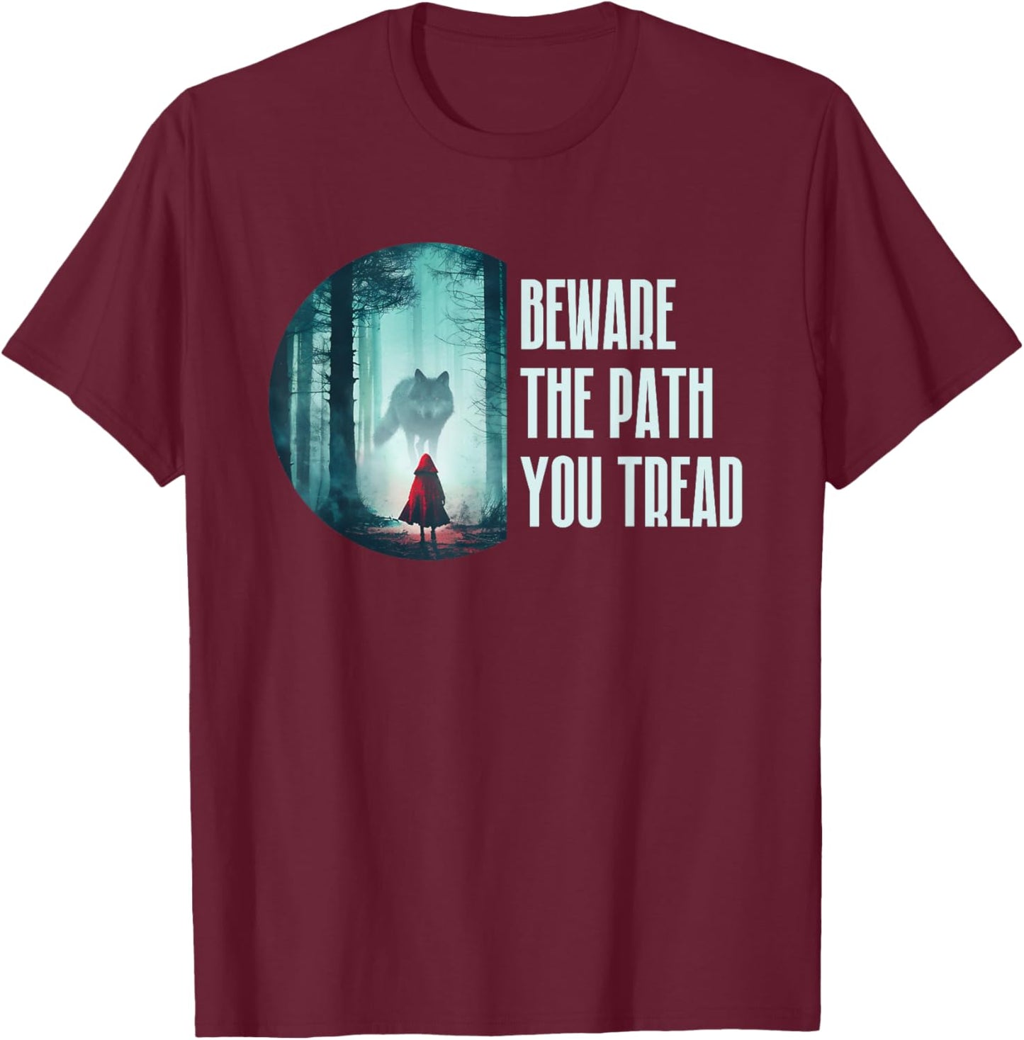 Little Red Riding Hood - Brothers Grimm Fairy Tales T-Shirt - T-Shirt | Maroon