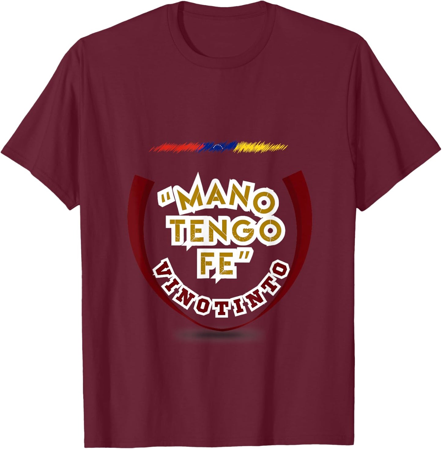 "Hand I Have Faith" I Flannel "Vinotinto" I Venezuela T-Shirt - T-Shirt | Maroon