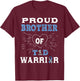T1D Proud Brother Diabetes Awareness Type 1 Insulin Pancreas T-Shirt - T-Shirt | Maroon