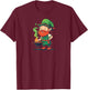 Leprechaun As BBQ Chef Design St. Patricks Day BBQ T-Shirt - T-Shirt | Maroon