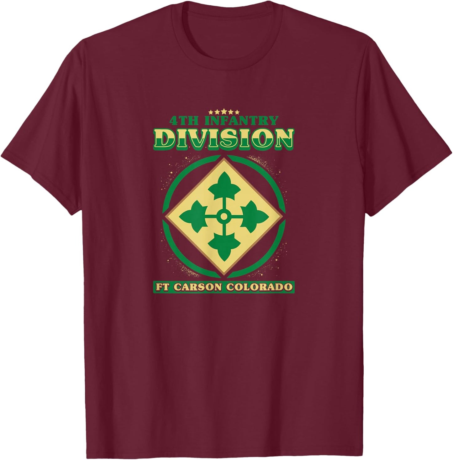 4th Infantry Division Shirt Fourth ID T-Shirt - T-Shirt | Maroon