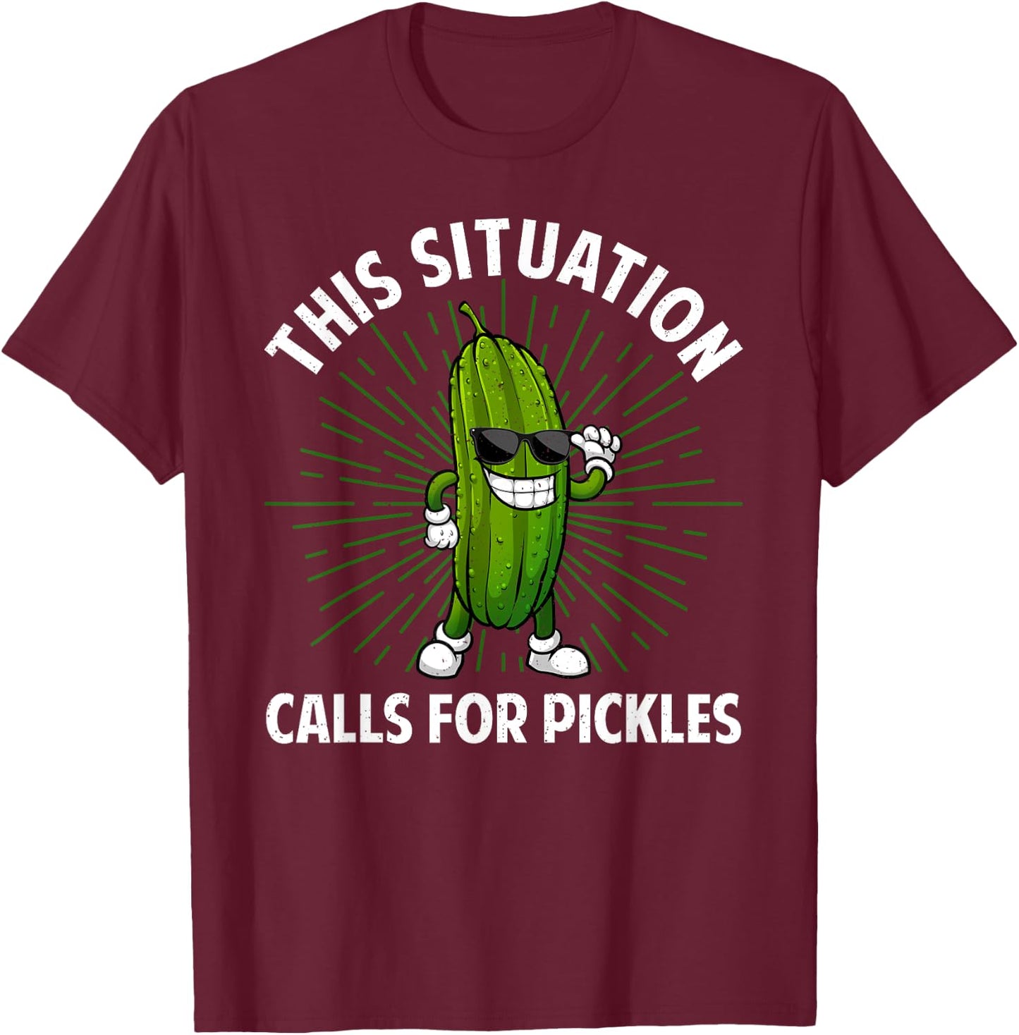 Pickle Design Women Kids Cucumber Dill Pickle Lover T-Shirt - T-Shirt | Maroon