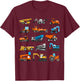 Kids Cute Construction Vehicles Excavator Boys Toddlers T-Shirt - T-Shirt | Maroon