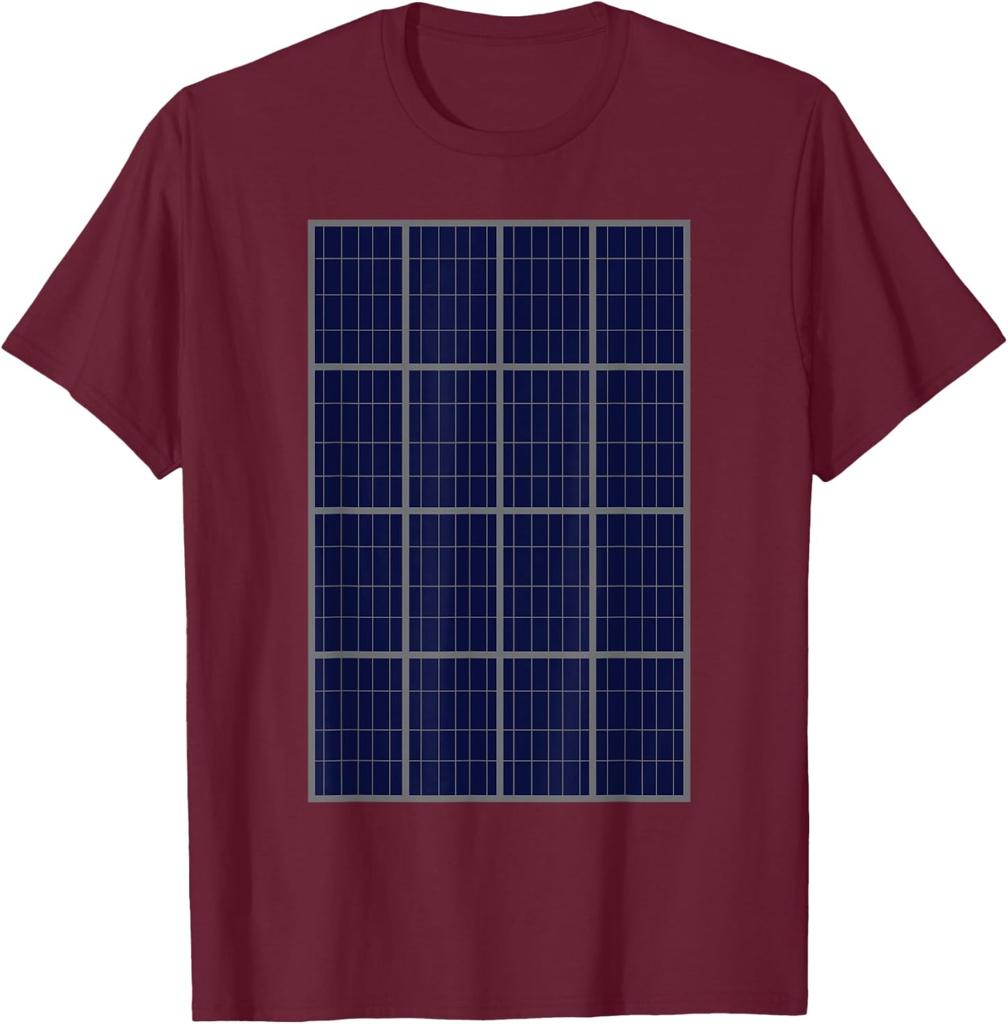 Funny Solar Energy Power Panel Renewable Environmental Gift T-Shirt - T-Shirt | Maroon