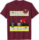 Kids Fireman Costume Gift Firefighter Costume Halloween T-Shirt - T-Shirt | Maroon