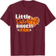 Funny Little Sister Biggest Fan Basketball Lovers Fans Girls T-Shirt - T-Shirt | Maroon