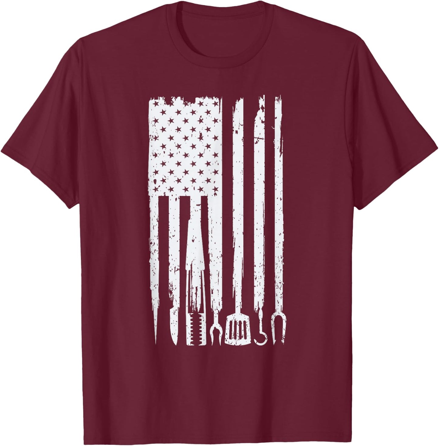 Funny BBQ Design! for Fans of Smoking, Grilling and Barbecue T-Shirt - T-Shirt | Maroon