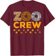 Zoo Crew Zookeeper Costume Safari Wildlife Animal Lover T-Shirt - T-Shirt | Maroon