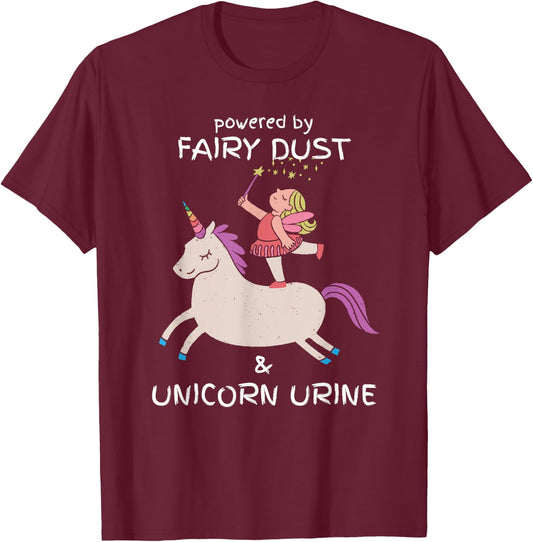 Powered by Fairy Dust and Unicorn Urine Gas Shortage 2021 T-Shirt - T-Shirt | Maroon