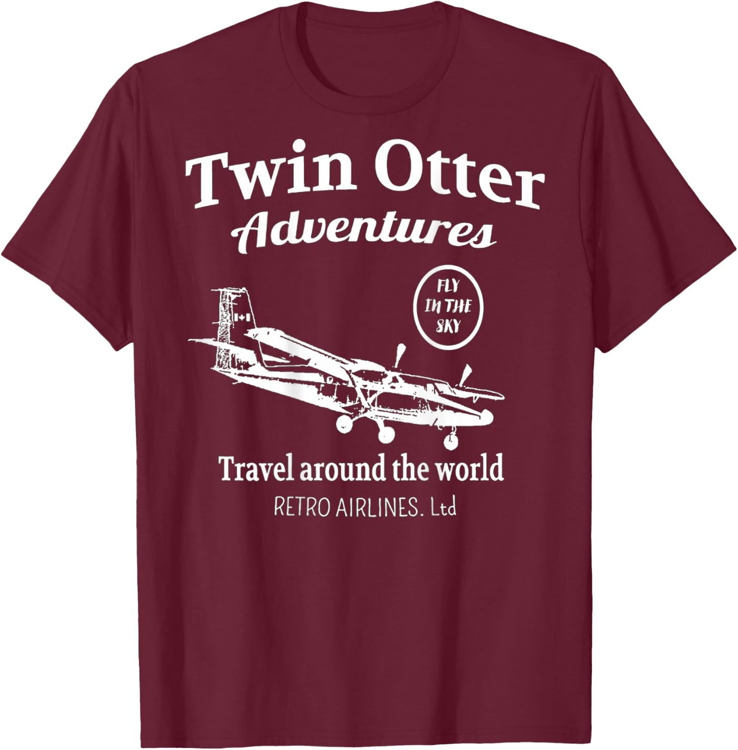 Twin Otter Adventures T-Shirt - T-Shirt | Maroon