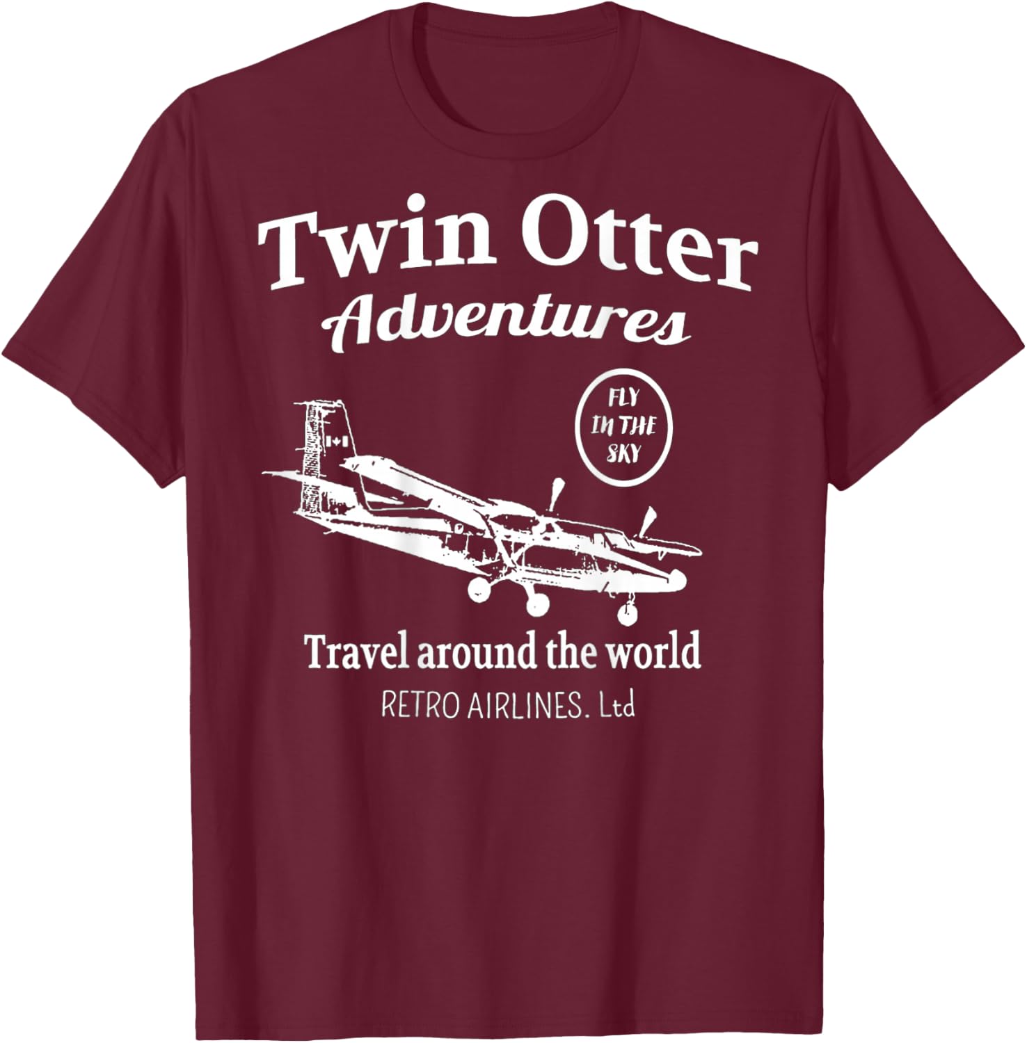 Twin Otter Adventures T-Shirt - T-Shirt | Maroon