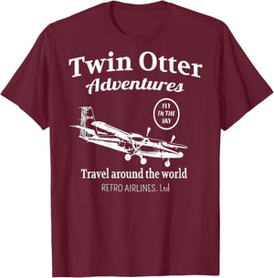 Twin Otter Adventures T-Shirt - T-Shirt | Maroon