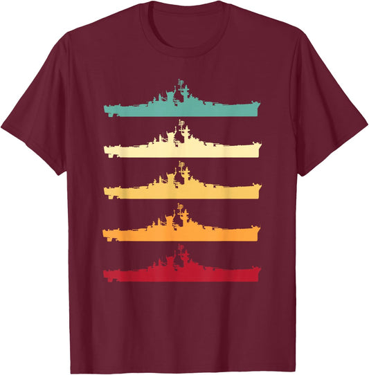 Vintage USS Alaska CB-1 Battleship T-Shirt - T-Shirt | Maroon
