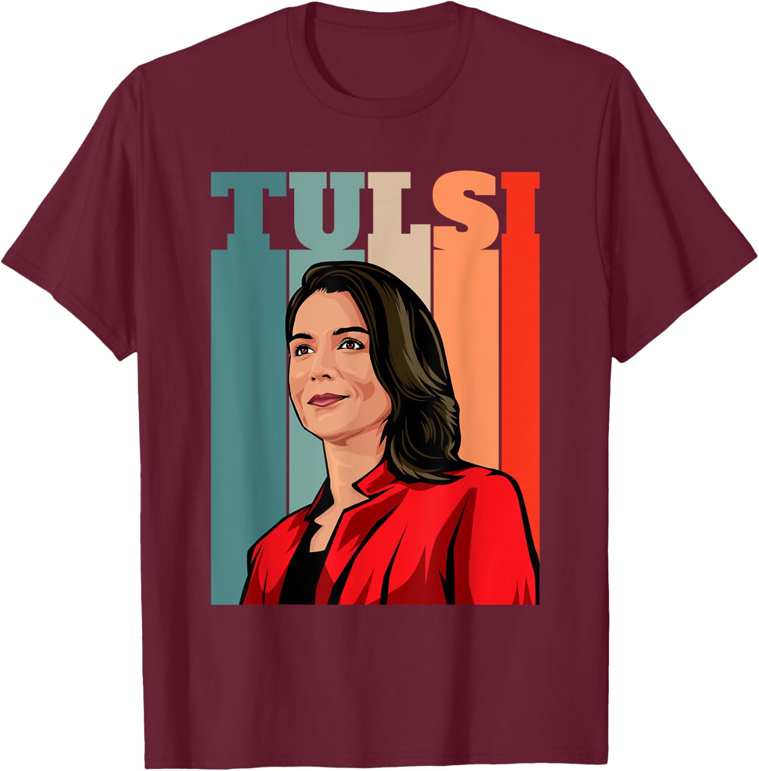 Tulsi Gabbard for First Female President 2028 America USA T-Shirt - T-Shirt | Maroon