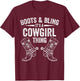 Funny Cowgirl Boots Bling Women Gift Cute Love Country Life T-Shirt - T-Shirt | Maroon