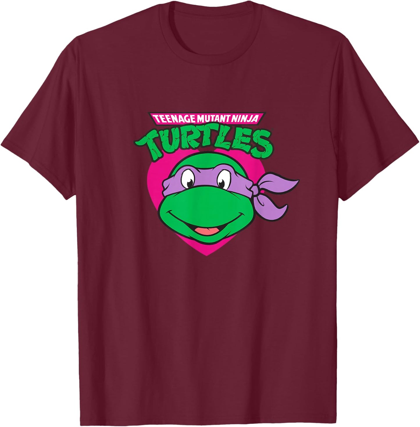 Teenage Mutant Ninja Turtles Valentine's Day Donatello Face T-Shirt - T-Shirt | Maroon