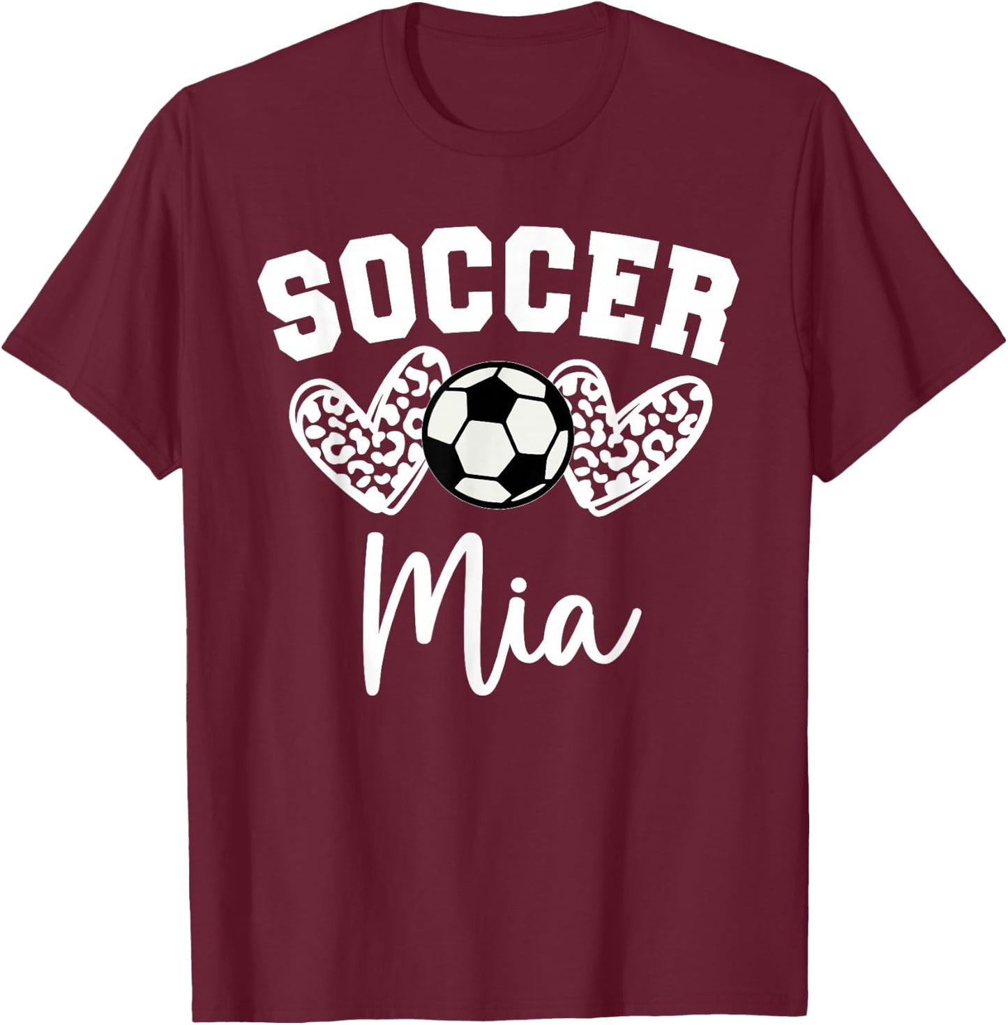 Soccer Mia Matching Family Soccer T-Shirt - T-Shirt | Maroon