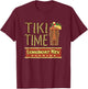 Longboat Key Florida Retro Tiki Bar Design T-Shirt - T-Shirt | Maroon