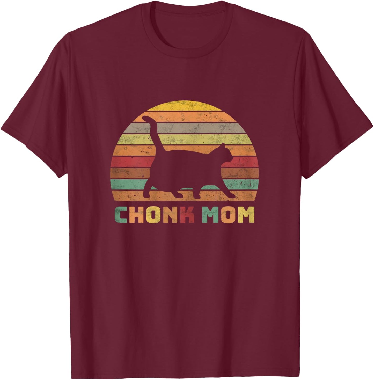 Funny Chonk Scale Cat Meme Memes T-Shirt - T-Shirt | Maroon