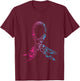 Clumpfoot Band Support Pink Blue Fighter Awareness T-Shirt - T-Shirt | Maroon