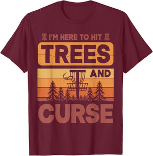 Funny Disc Golf Player Frisbee Basket T-Shirt - T-Shirt | Maroon