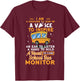School Bus Monitor A Shoulder To Lean On A Voice To Inspire T-Shirt - T-Shirt | Maroon