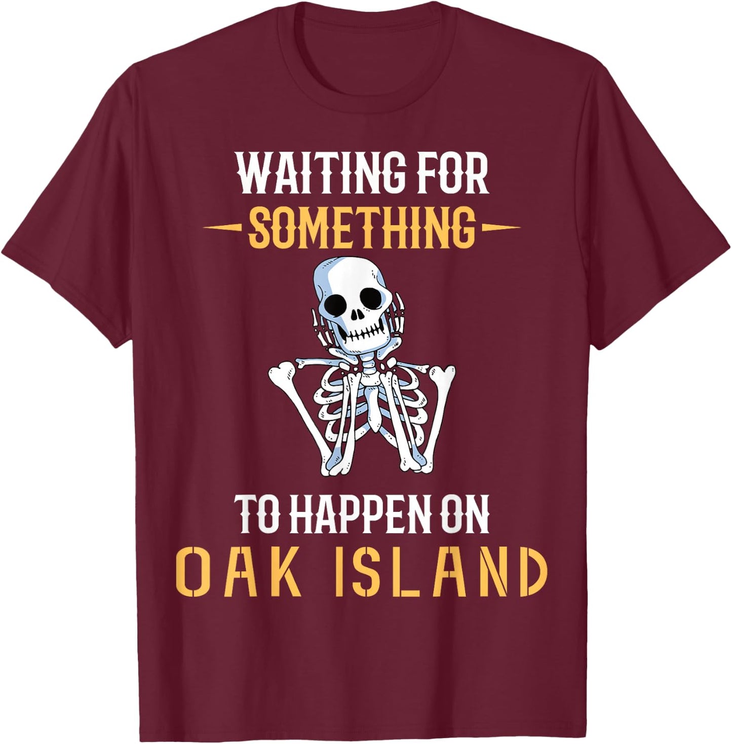 Oak Island / Treasure Hunting Oak Island Mystery T-Shirt - T-Shirt | Maroon
