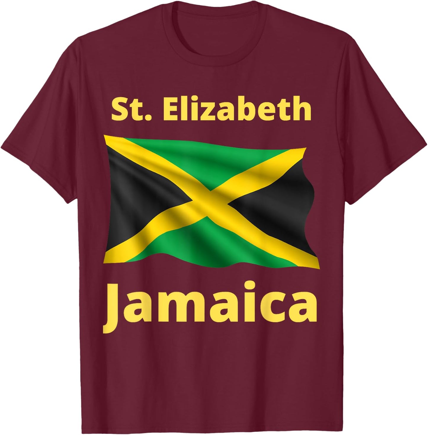 St. Elizabeth Jamaica Design Gift T-Shirt - T-Shirt | Maroon