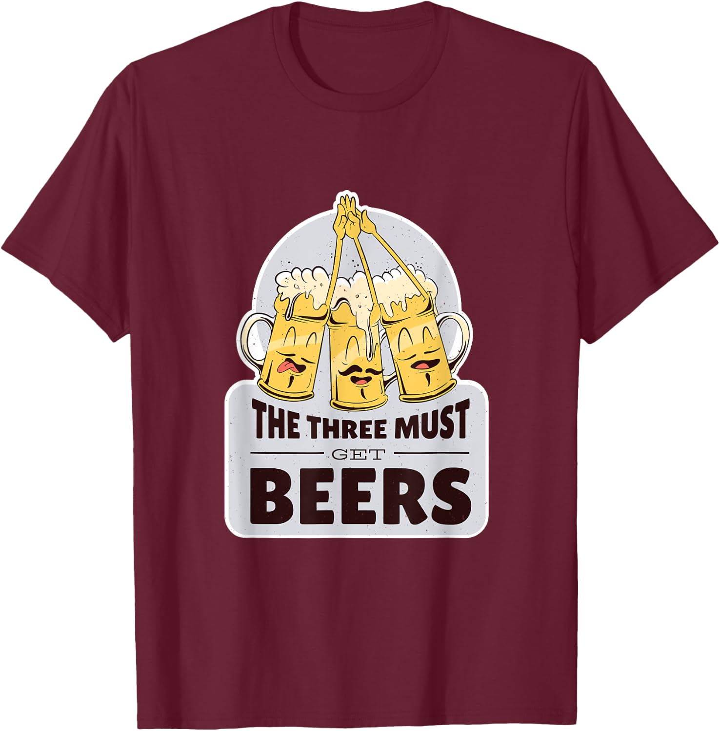The three must get beer - musketeer beers funny T-Shirt - T-Shirt | Maroon