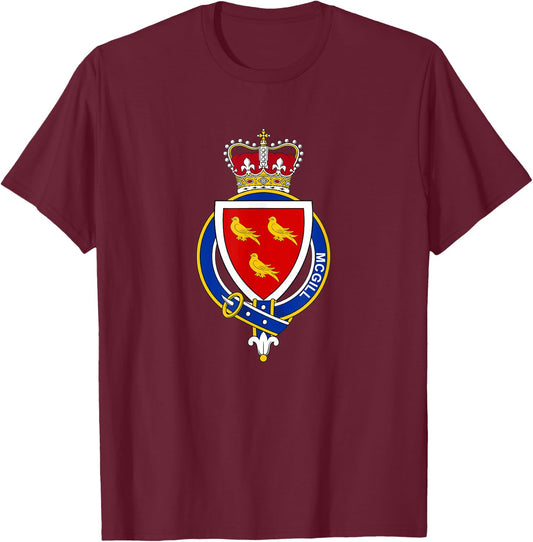 McGill Coat of Arms - Family Crest T-Shirt - T-Shirt | Maroon