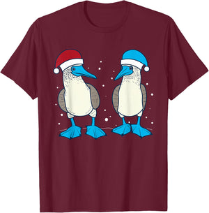 Seabirds Blue Footed Booby Bird Galapagos Islands Christmas T-Shirt - T-Shirt | Maroon