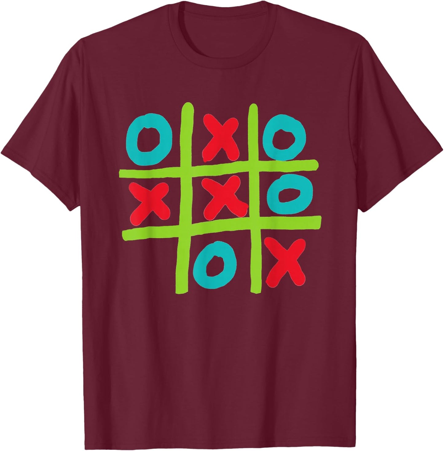 Tic-tac-toe T-Shirt - T-Shirt | Maroon