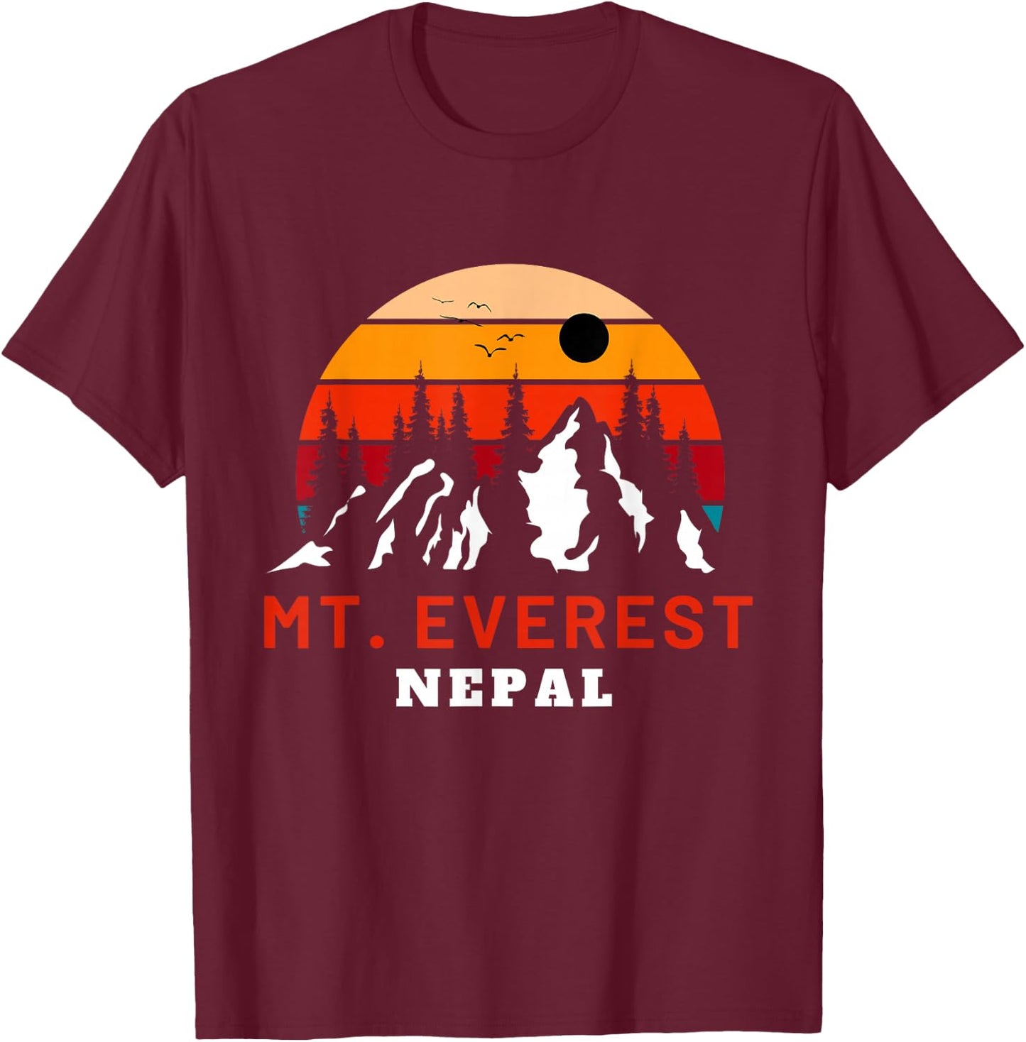 Mount Everest T-Shirt - T-Shirt | Maroon