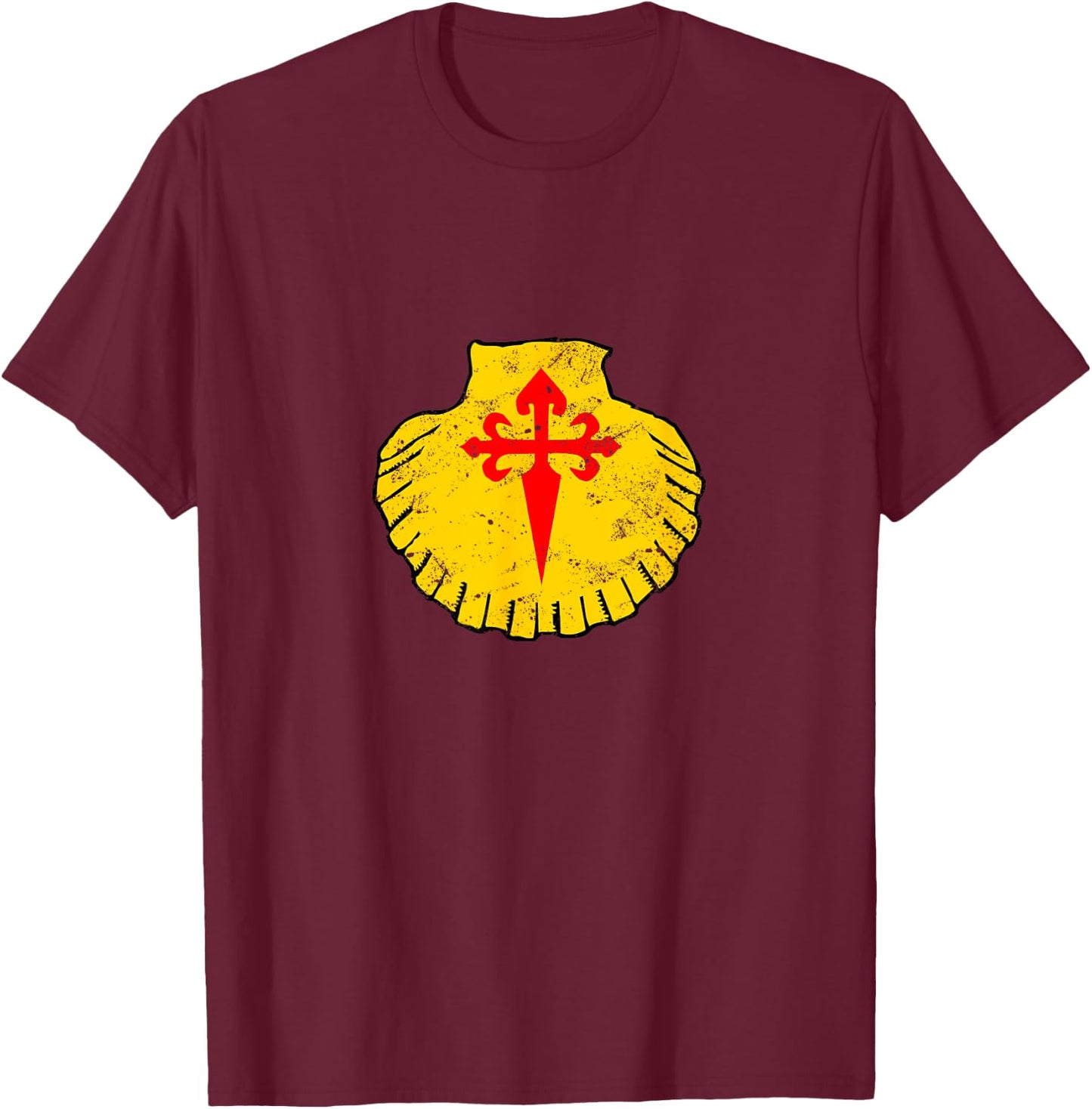 Camino de Santiago Compostela Gift Spain Shell Of St. James T-Shirt - T-Shirt | Maroon