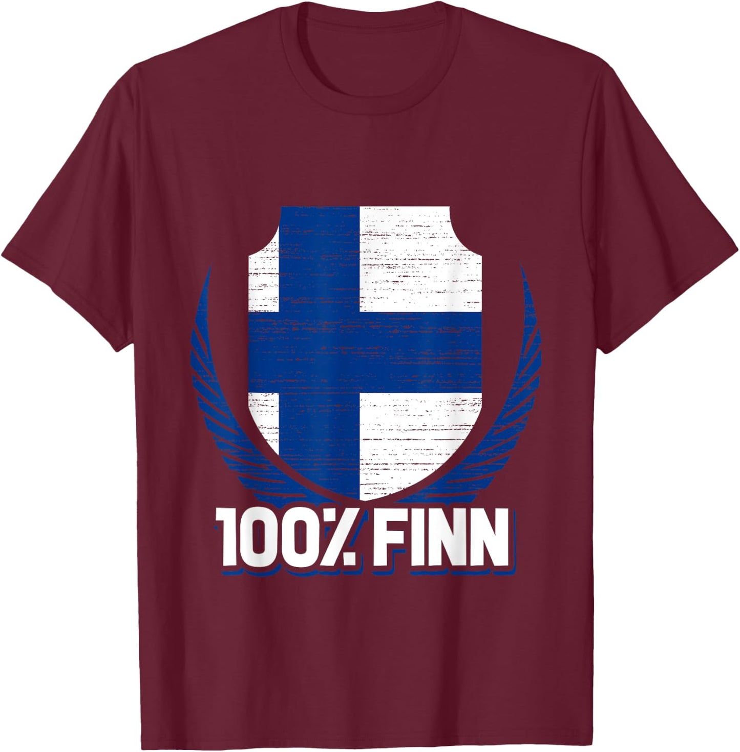 100 % Finn Finland T-Shirt - T-Shirt | Maroon