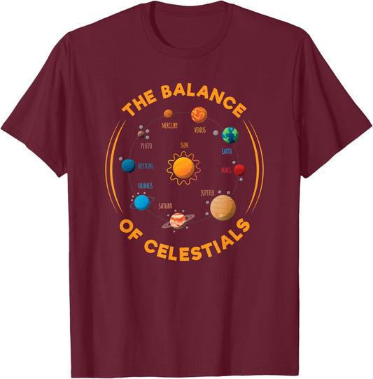 Solar System Astronaut Planets Spaceman Space Dwarf T-Shirt - T-Shirt | Maroon