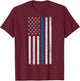 American Flag Thin Blue Line Police Support Lives Matter US T-Shirt - T-Shirt | Maroon
