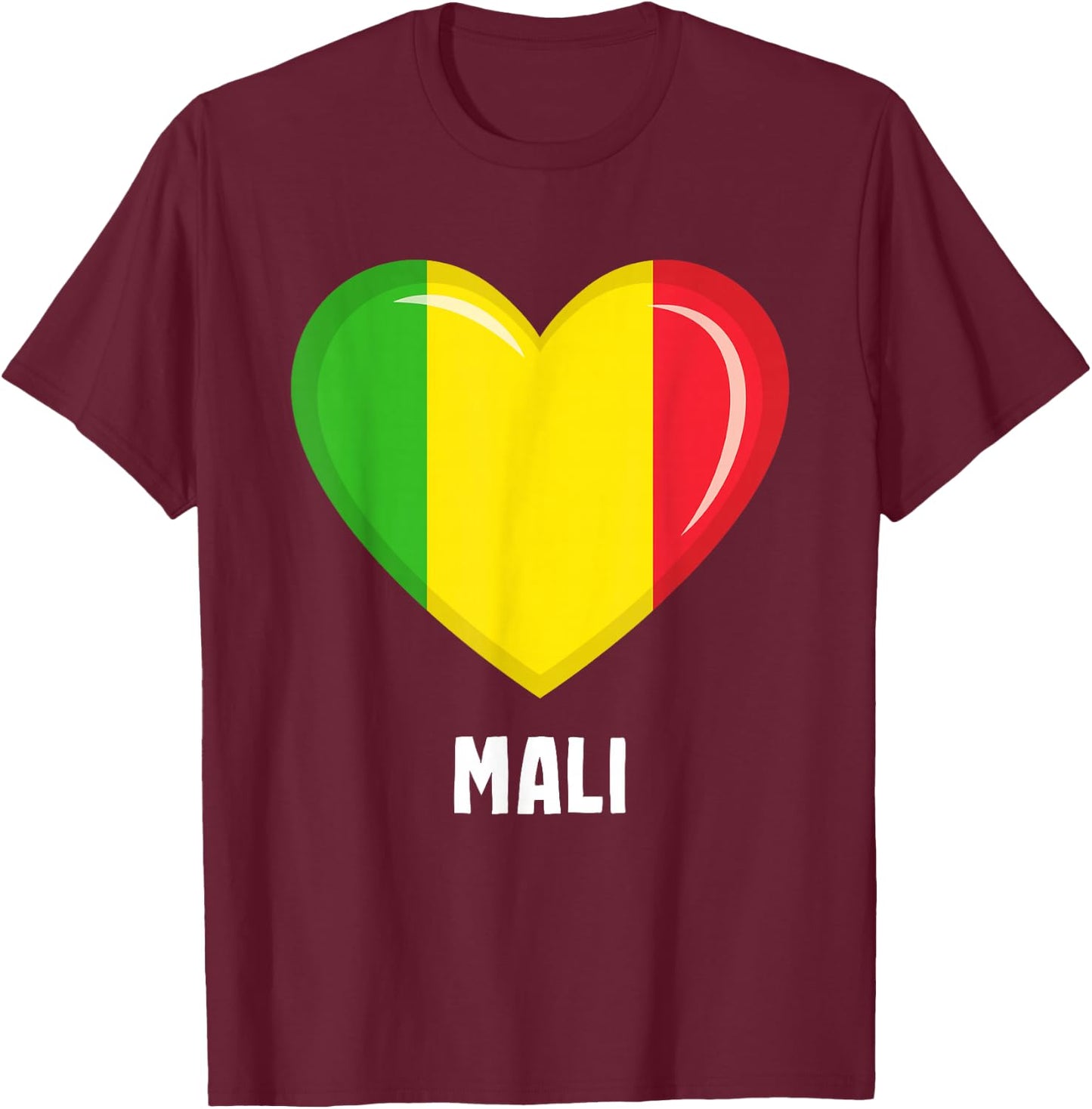 Mali Flag Jersey | Malier T-Shirt - T-Shirt | Maroon