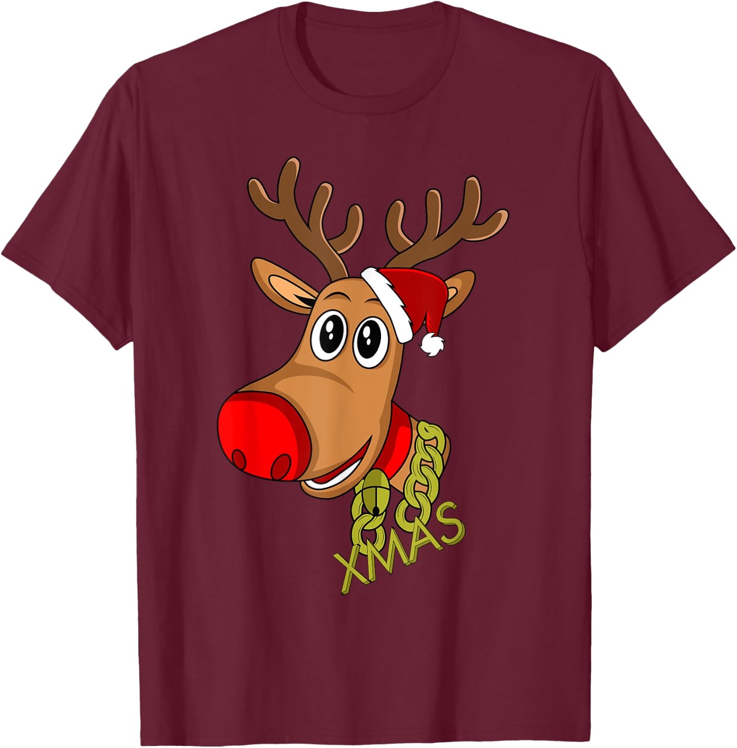 RUDOLPH Red Nose Reindeer | Donner Blitzen T-Shirt - T-Shirt | Maroon