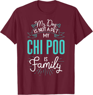 Cute Chi Poo Shirt Family Dog Gift Men T-Shirt - T-Shirt | Maroon