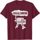BBQ Barbecue Grill Grilling Funny Rollin Smoke T-Shirt - T-Shirt | Maroon