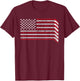 USA Flag Hockey Sticks American Pride 4th of July Ice Hockey T-Shirt - T-Shirt | Maroon