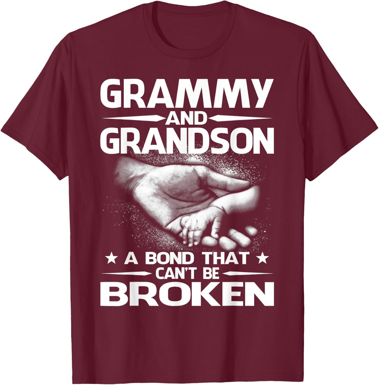 Grammy And Grandson A Bond That Can't Be Broken T-Shirt - T-Shirt | Maroon