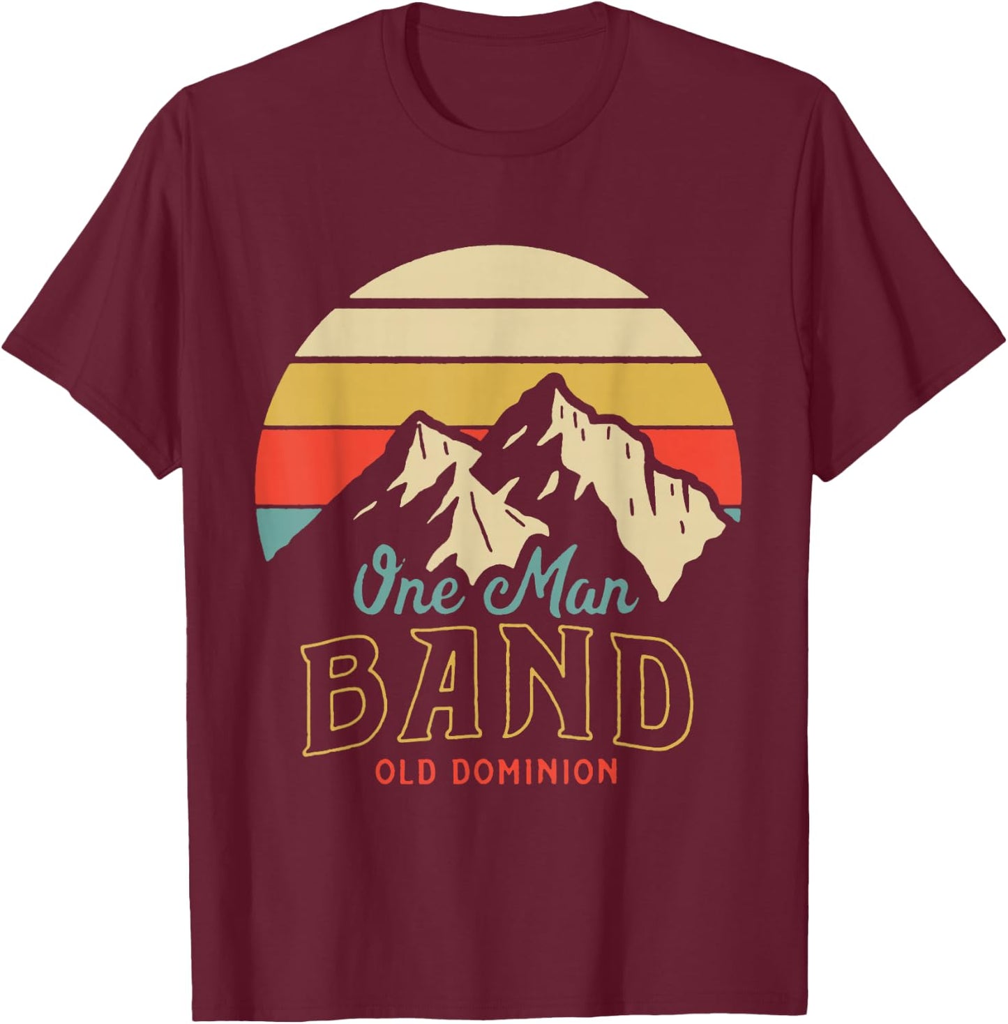 Old Dominion One Man Band Mountains T-Shirt - T-Shirt | Maroon