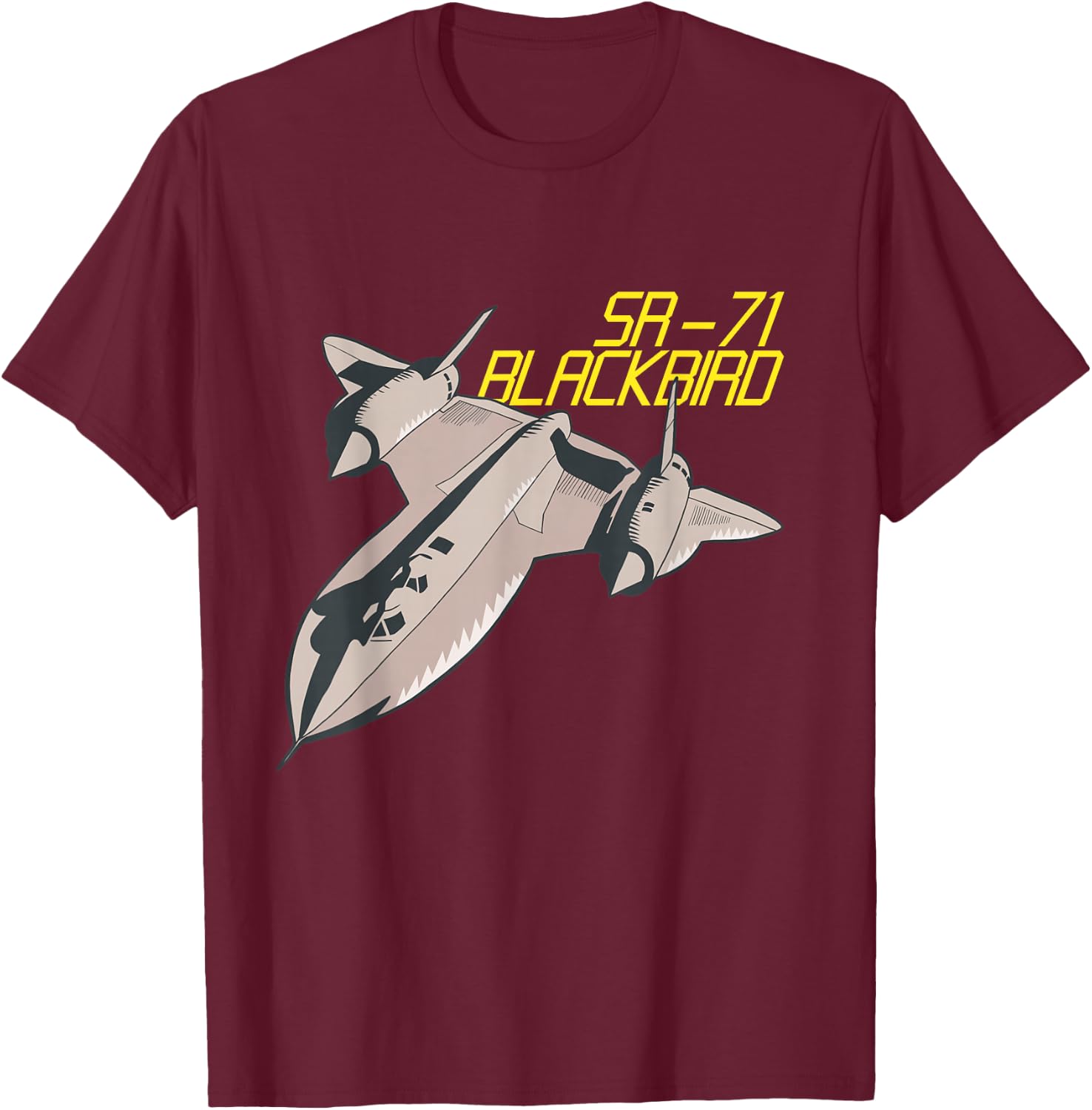 SR71 Stealth Jet Aeroplane USA Flag Blackbird 4th July T-Shirt - T-Shirt | Maroon
